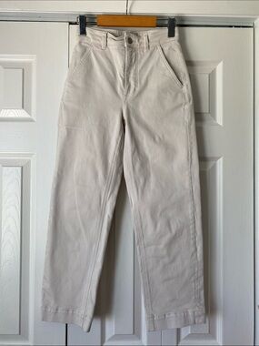 Everlane Cropped Straight Regular Jeans in Light Cream Size 00